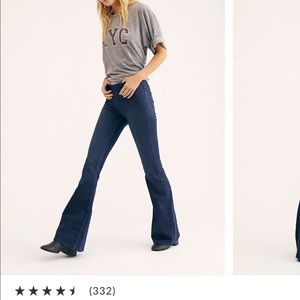 Penny pull on flare jeans from free people